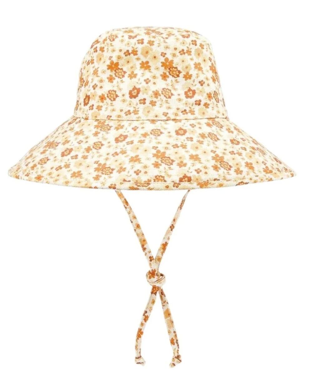 Lack of Color Peach Bloom Floral Bucket Hat Sun Hat Ties Cotton SMALL